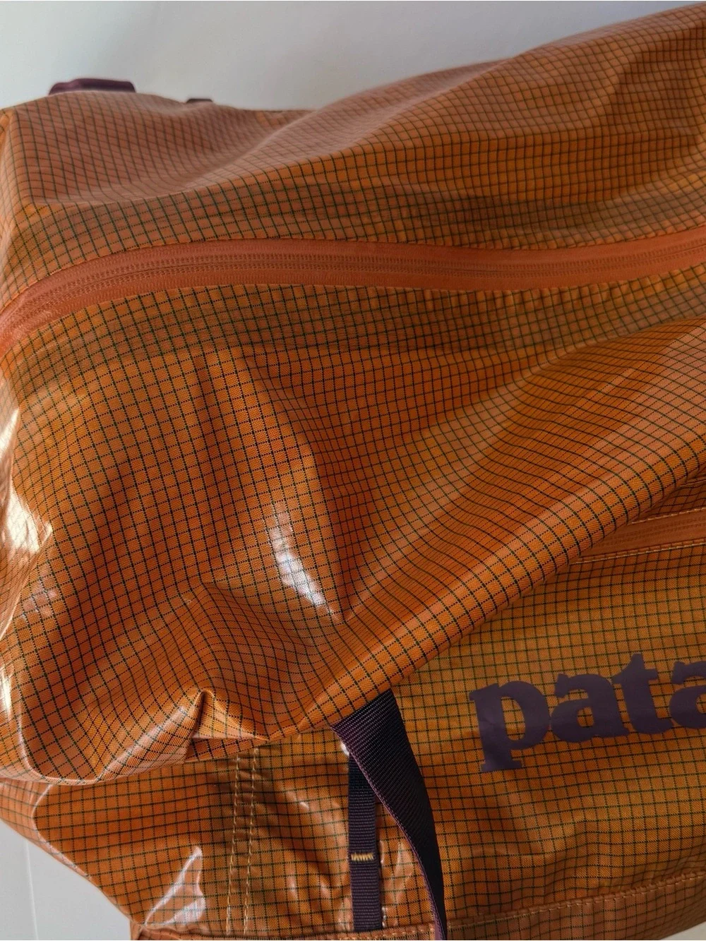 Patagonia Lightweight Black Hole 45L Duffle Bag or Backpack Orange Ripstop Nylon